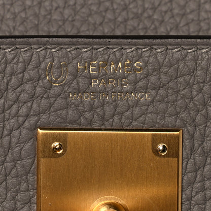 Hermes Togo Horseshoe Kelly Retourne 28 Gris Asphalte Anemone 13 of 15