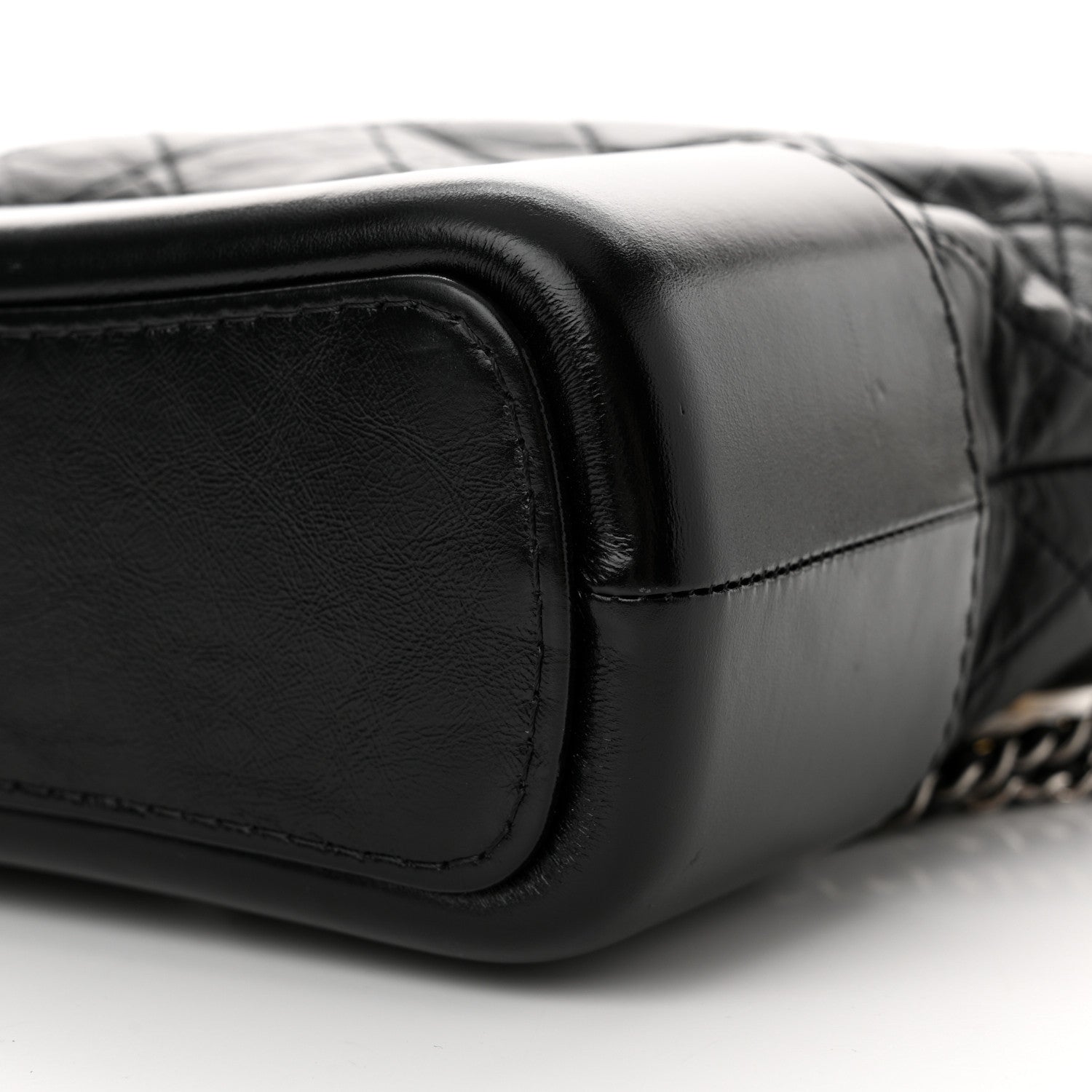 Chanel Aged Smooth Calfskin Quilted Medium Gabrielle Logo Hobo Black 10 of 10