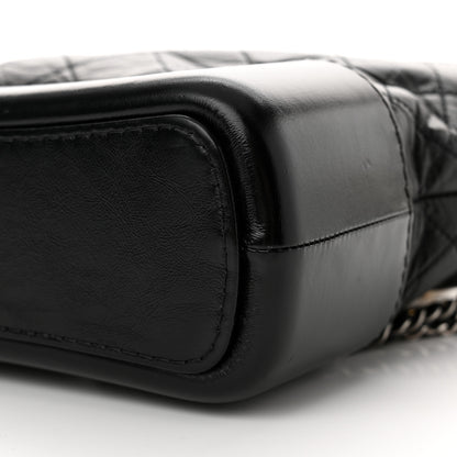 Chanel Aged Smooth Calfskin Quilted Medium Gabrielle Logo Hobo Black 10 of 10