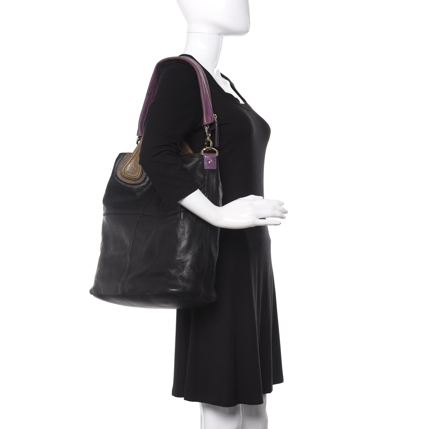 Givenchy Lambskin Tri-Color North South Nightingale Black Gold Purple 2 of 14