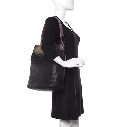Givenchy Lambskin Tri-Color North South Nightingale Black Gold Purple 2 of 14