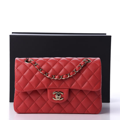 Chanel Caviar Quilted Small Double Flap Red 11 of 11