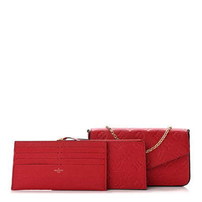 Louis Vuitton Empreinte Pochette Felicie Chain Wallet Scarlet 1 of 11