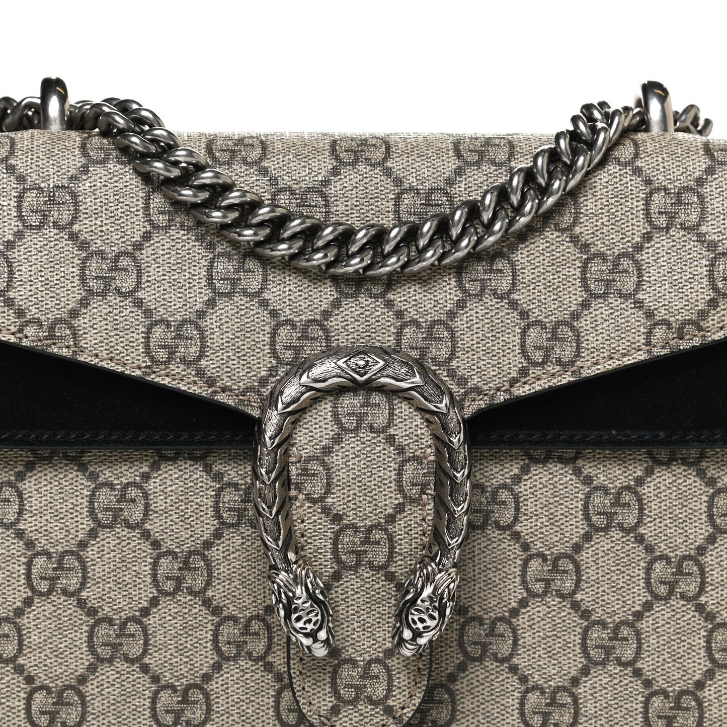 GG Supreme Monogram Mini Dionysus Shoulder Bag Black