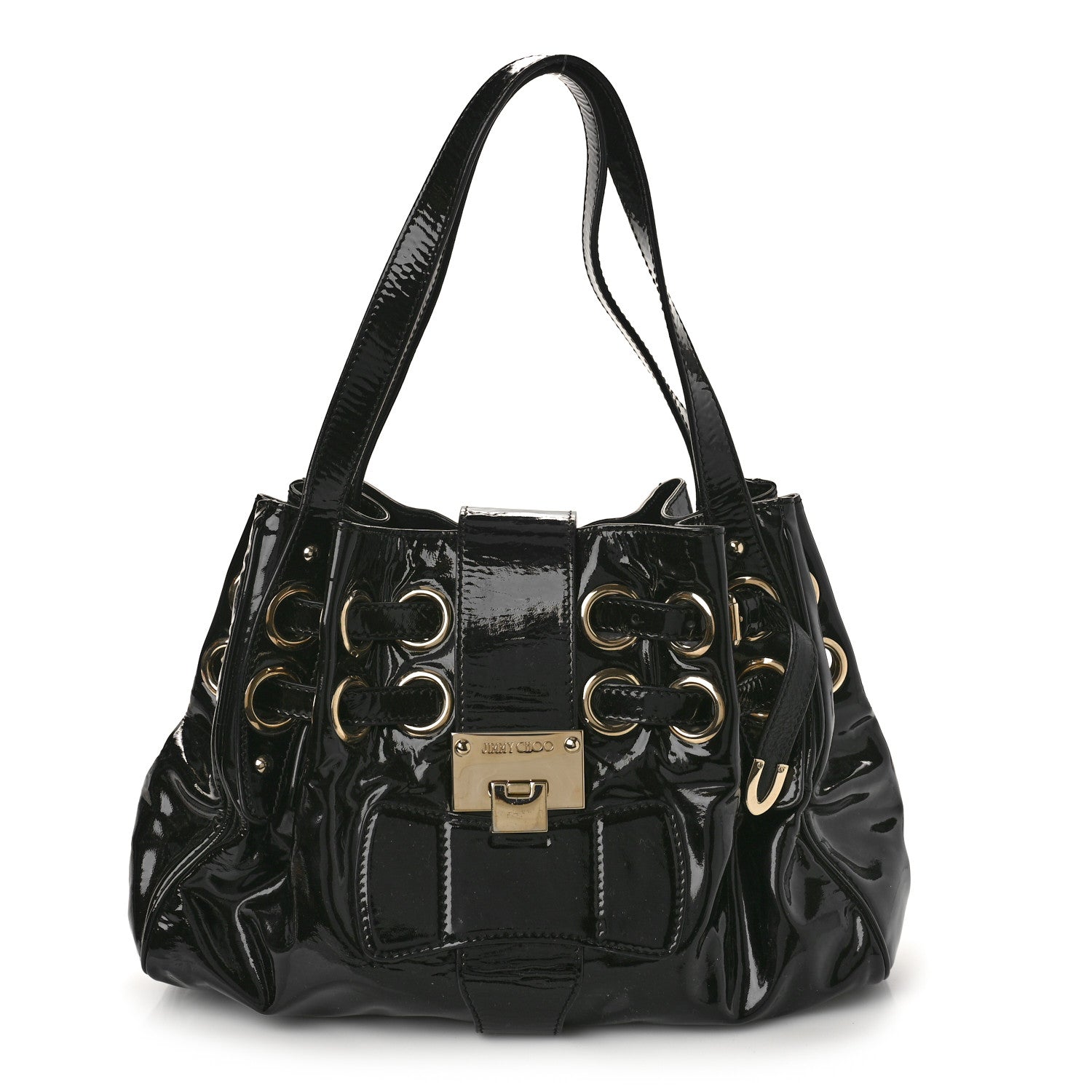 Jimmy Choo JIMMY CHOO Crushed Patent Ramona Black 1 of 9