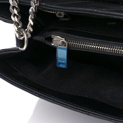 Saint Laurent Calfskin Y Quilted Monogram Medium Loulou Chain Satchel Black 12 of 15