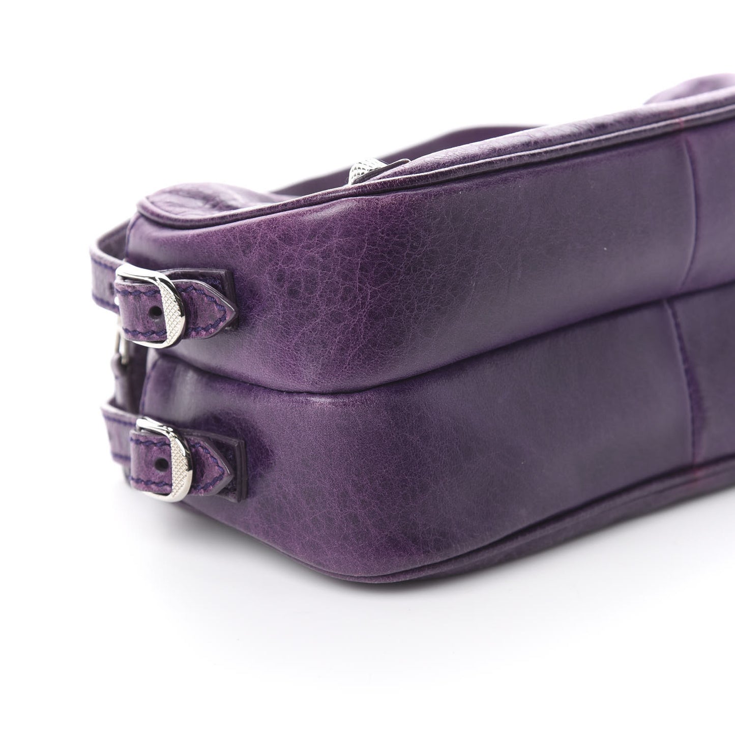 Agneau Giant 12 Silver Hardware Chic Bag Sapphire