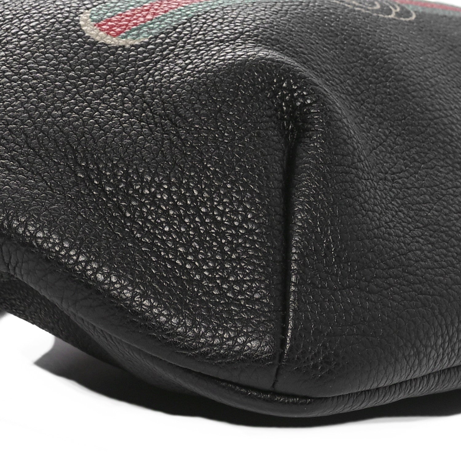 Gucci Grained Calfskin Logo Belt Bag Black 9 of 10