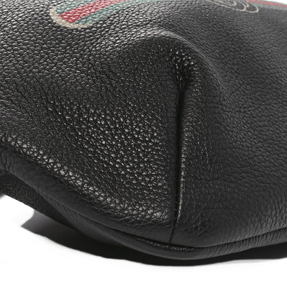 Gucci Grained Calfskin Logo Belt Bag Black 9 of 10