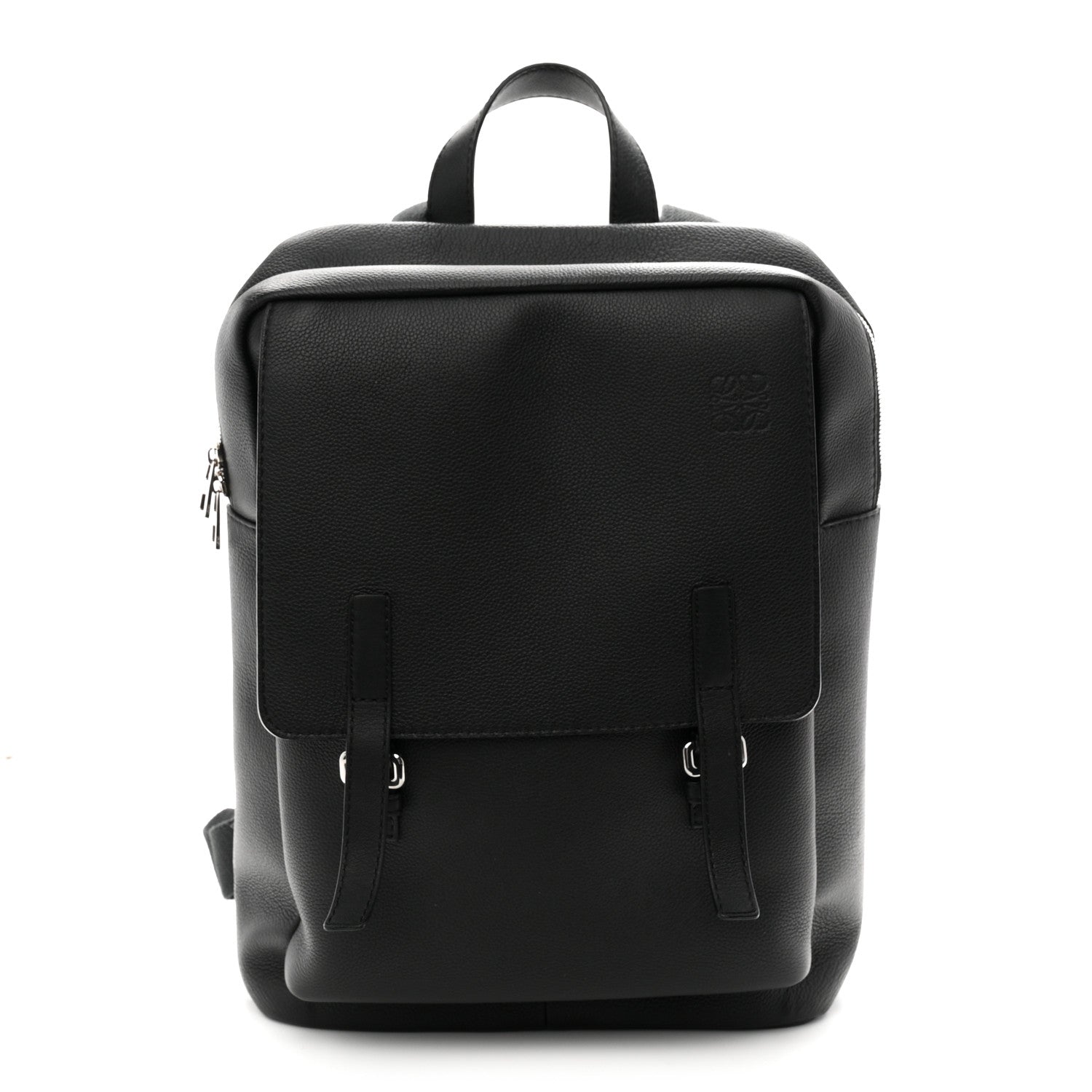 Loewe Grained Calfskin Military Backpack Black 1 of 8
