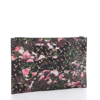 Givenchy Coated Canvas Roses Camouflage Print Medium Antigona Zip Pouch Black 3 of 7