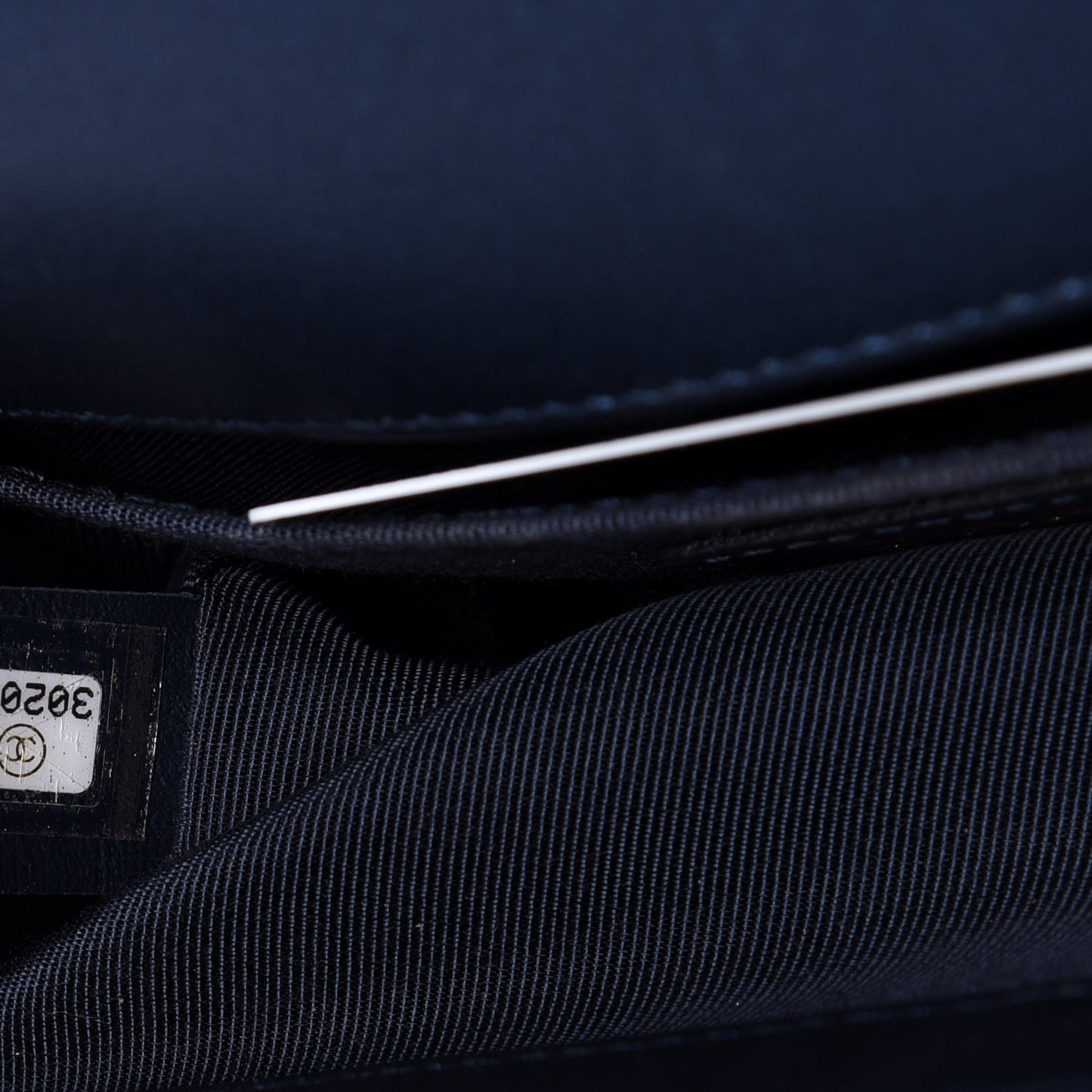 Metallic Calfskin Quilted Small Boy Flap Blue