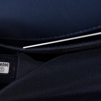 Chanel Metallic Calfskin Quilted Small Boy Flap Blue 9 of 13