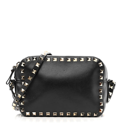 Valentino Garavani Calfskin Rockstud Camera Crossbody Bag Black 1 of 12