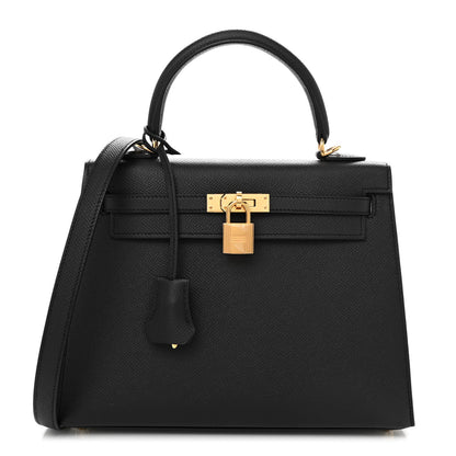 Hermes Epsom Kelly Sellier 25 Black 1 of 10