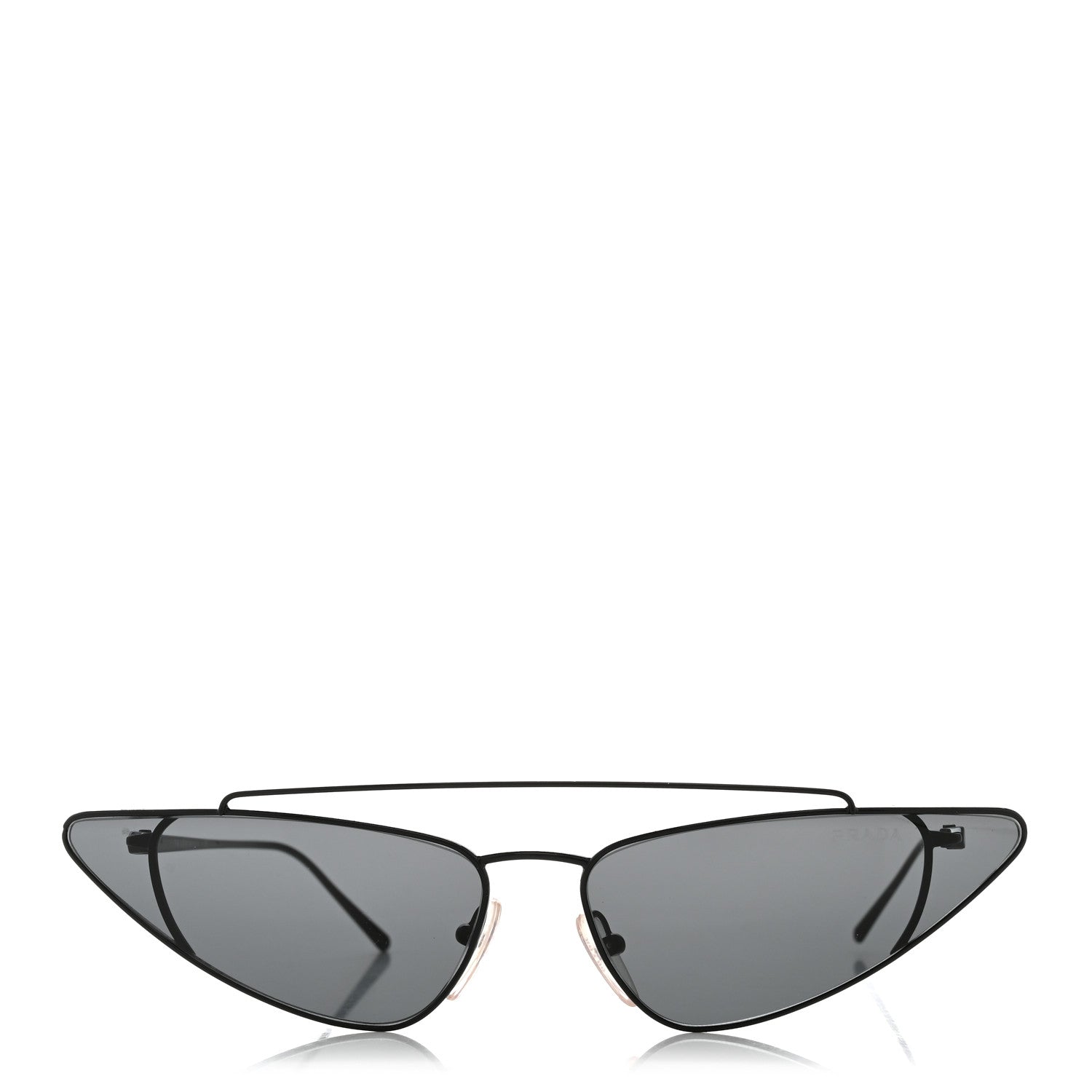 Prada Cat Eye Sunglasses SPR 63U Black 2 of 6