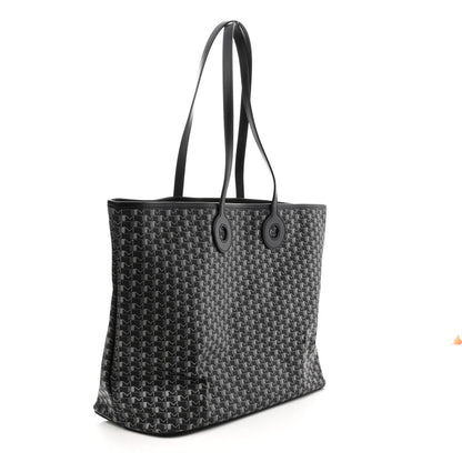 Moynat Grained Calfskin Canvas 1920 Oh! Tote Ruban GM Carbon Silver 2 of 9