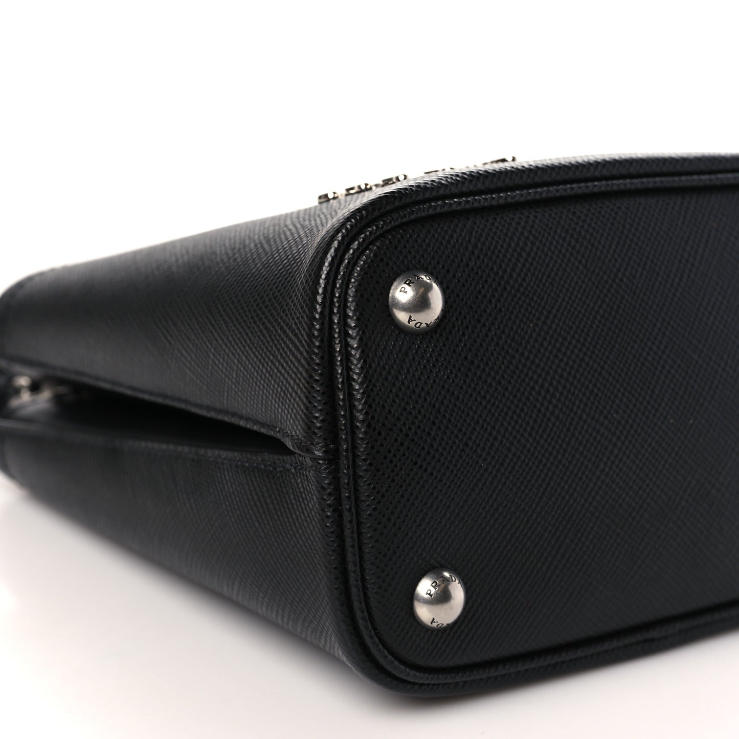 Saffiano Smalto Small Panier Bucket Bag Black