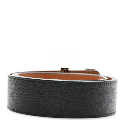 Louis Vuitton Taurillon Calfskin 30mm LV Initiales Reversible Belt 95 38 Black 2 of 5