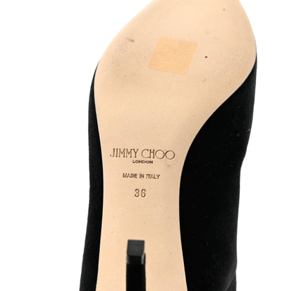 Jimmy Choo Suede Beren 85 Boots 36 Black 6 of 8