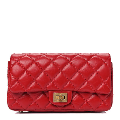 Chanel Aged Calfskin Quilted 2.55 Reissue Flap Belt Bag Red 1 of 4