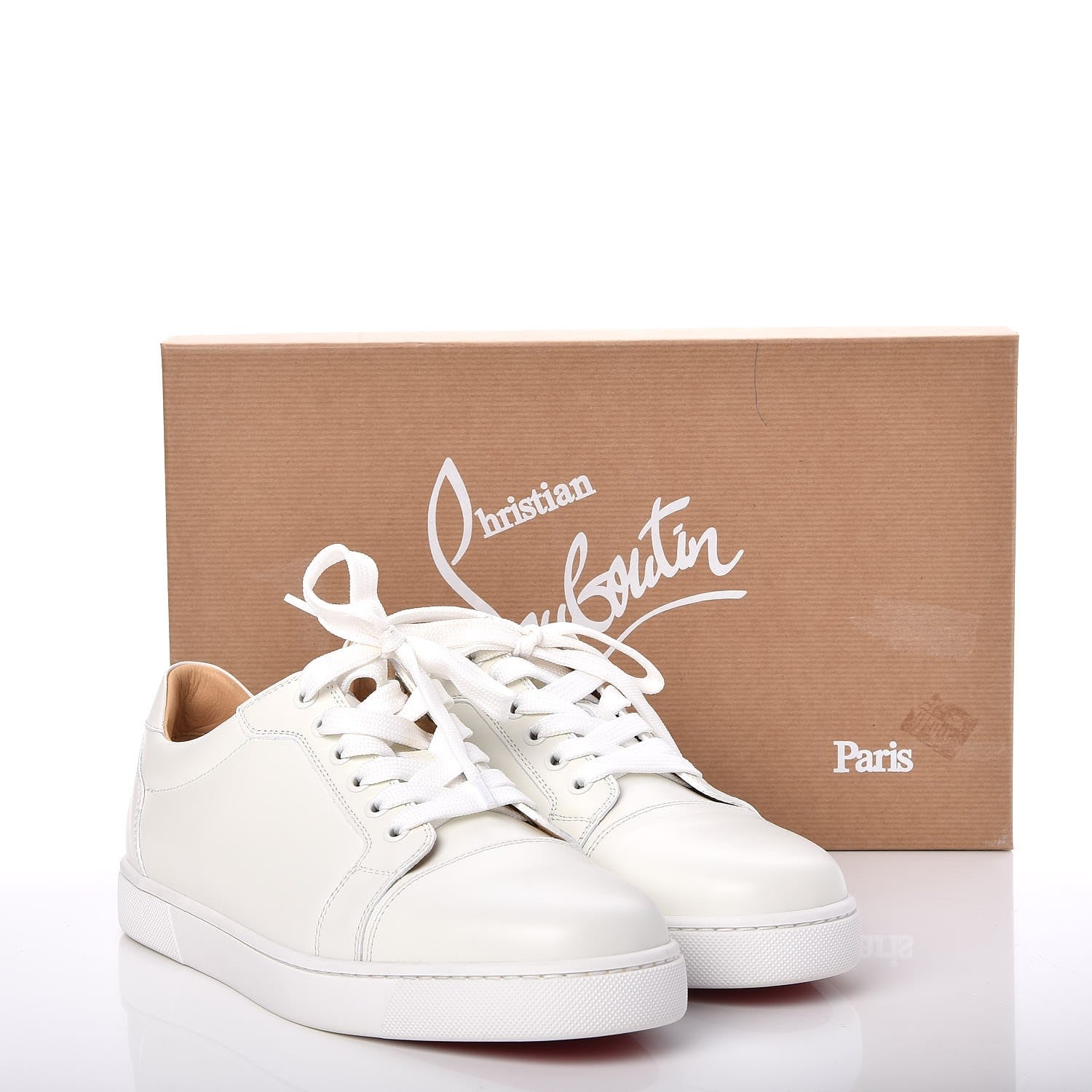 Christian Louboutin Calfskin Vieira Flat Sneakers 40 White 9 of 9