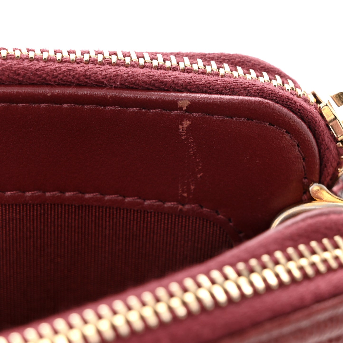 Caviar Quilted Small Boy Clutch With Chain Burgundy