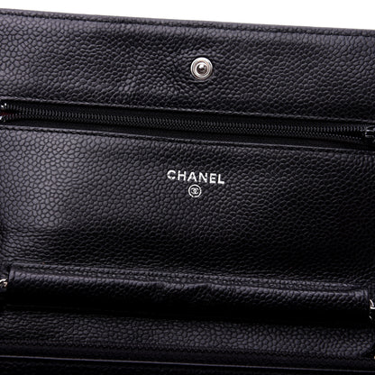 Chanel Caviar Quilted Wallet On Chain WOC Black 8 of 12