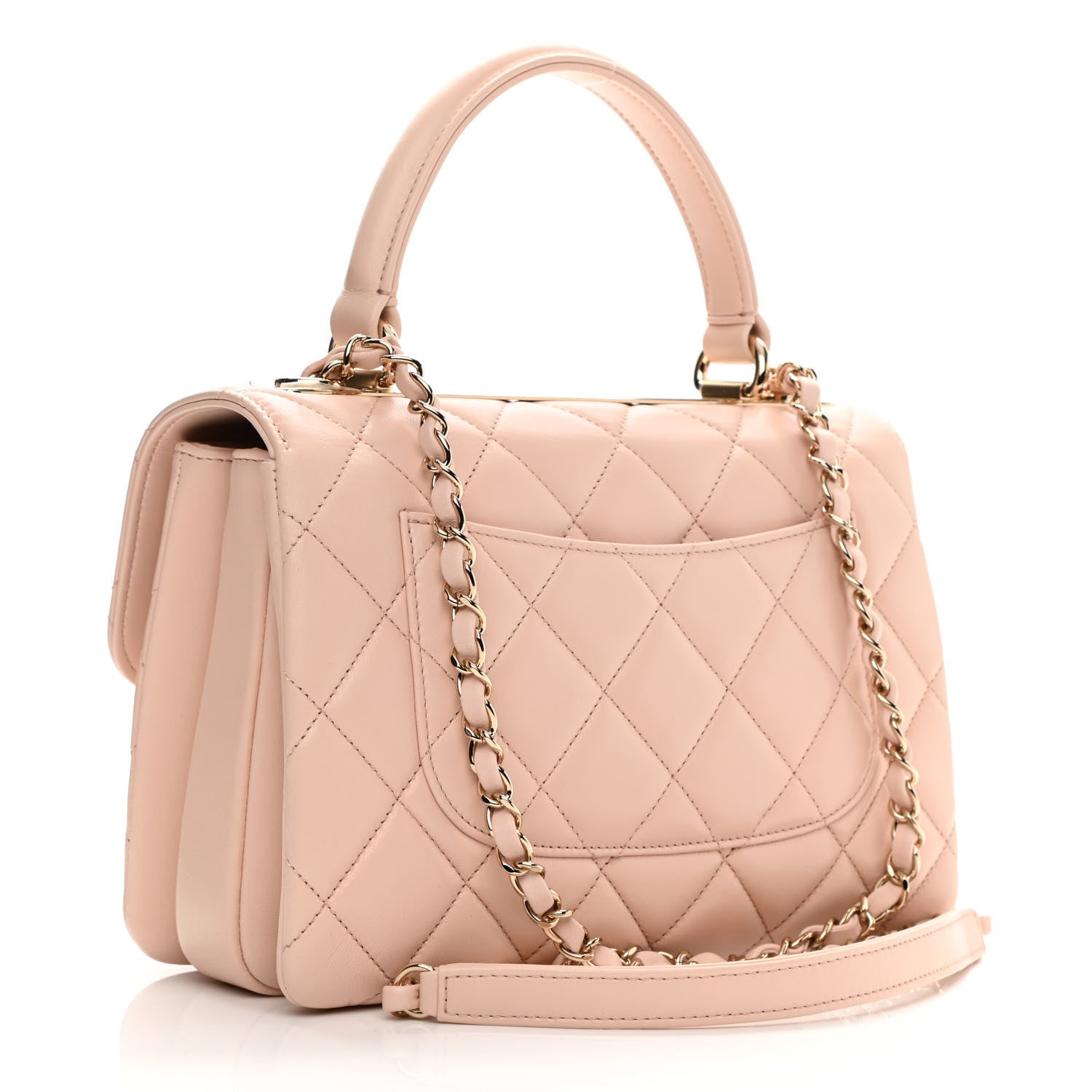 Chanel Lambskin Quilted Small Trendy CC Dual Handle Flap Bag Light Beige 2 of 10