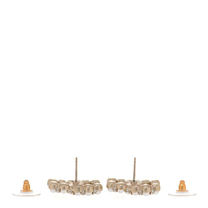 Chanel Pearl Crystal CC Earrings Gold 3 of 5