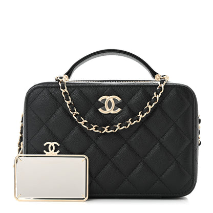 Chanel Caviar Quilted Vanity Case Black 3 of 12