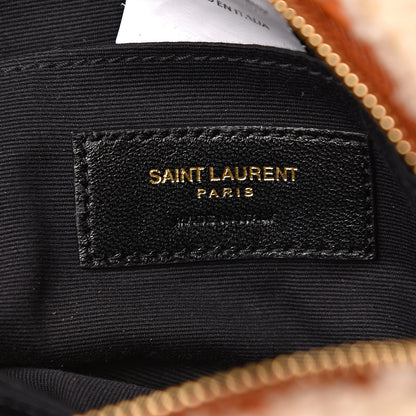 Saint Laurent Shearling Monogram Lou Belt Bag Beige 6 of 12