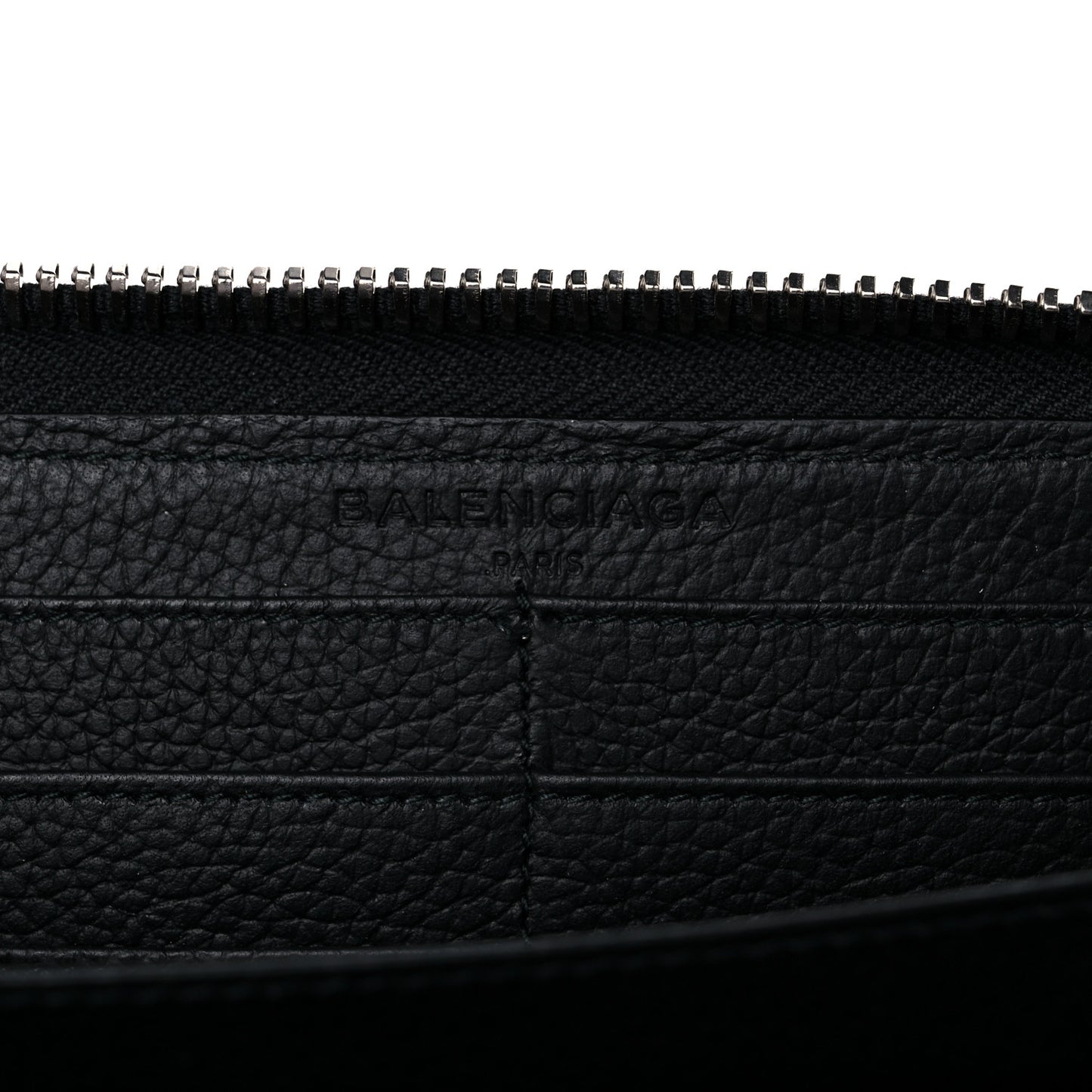 Calfskin Continental Zip Around Wallet Black