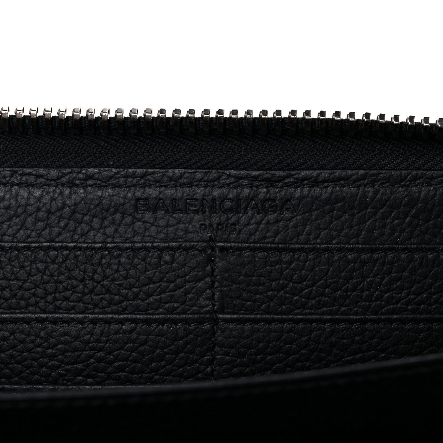 Balenciaga Calfskin Continental Zip Around Wallet Black 6 of 7
