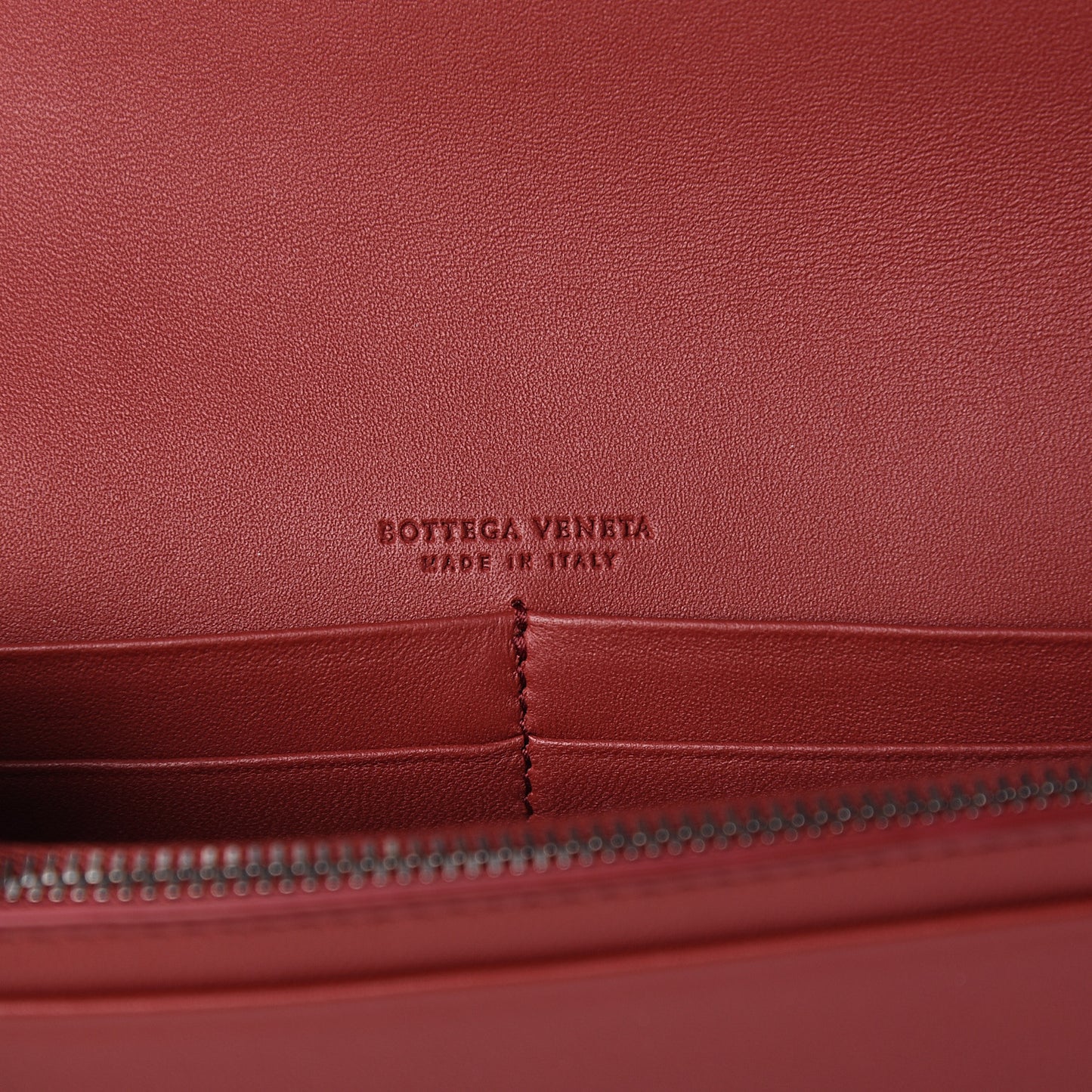 Nappa Intrecciato Continental Wallet on Chain Deco Rose Baccarra Rose