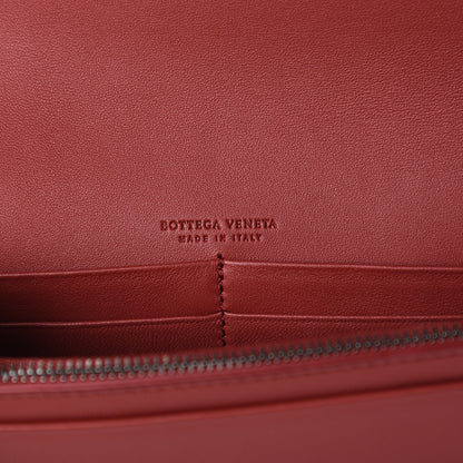 Bottega Veneta Nappa Intrecciato Continental Wallet on Chain Deco Rose Baccarra Rose 5 of 7