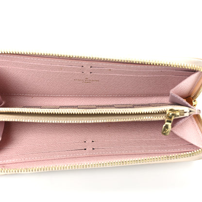 Louis Vuitton Damier Azur Clemence Wallet Rose Ballerine 5 of 10