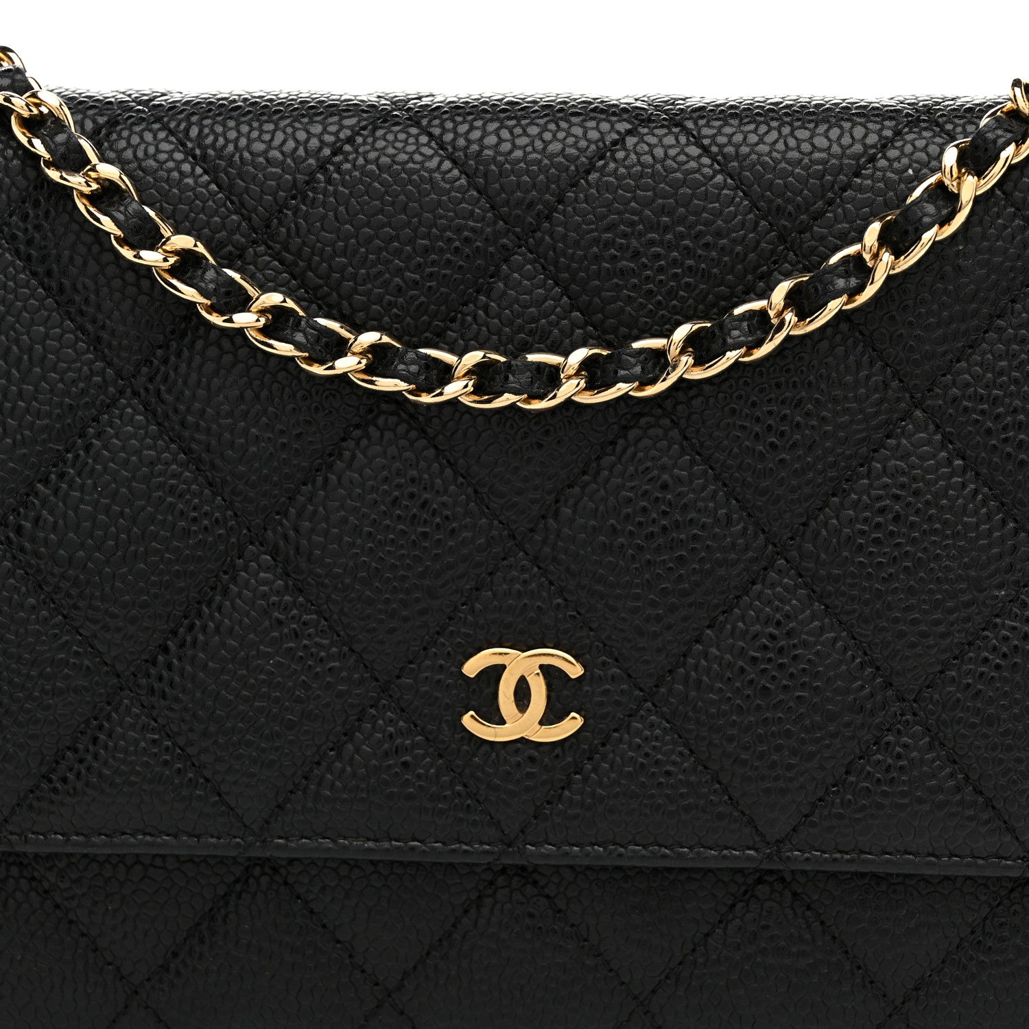 Chanel Caviar Quilted Wallet on Chain WOC Black 9 of 11