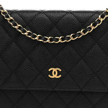 Chanel Caviar Quilted Wallet on Chain WOC Black 9 of 11