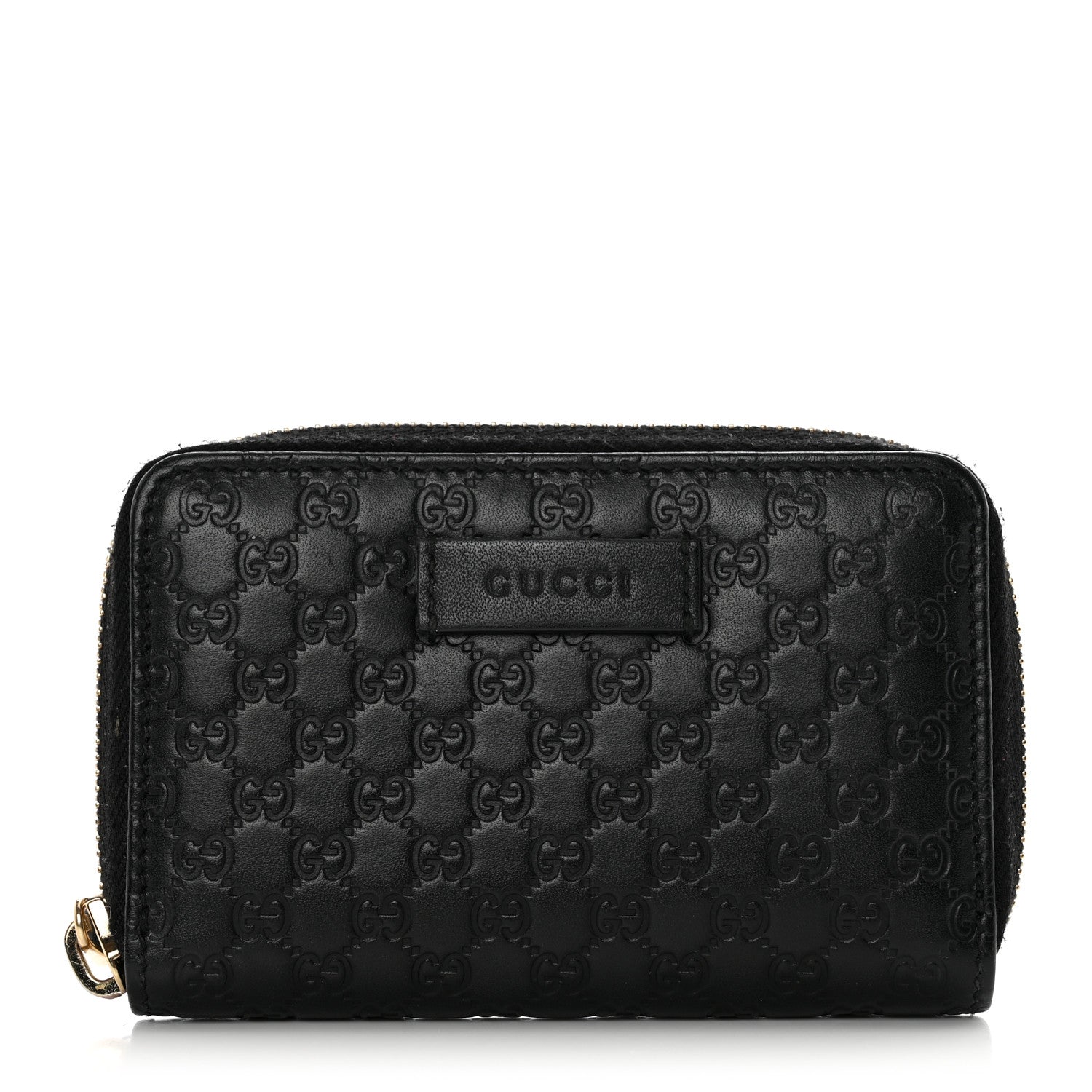 Gucci Microguccissima Zip Around Card Case Black 1 of 8