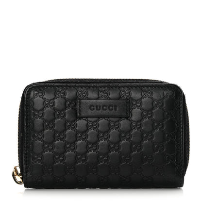 Gucci Microguccissima Zip Around Card Case Black 1 of 8