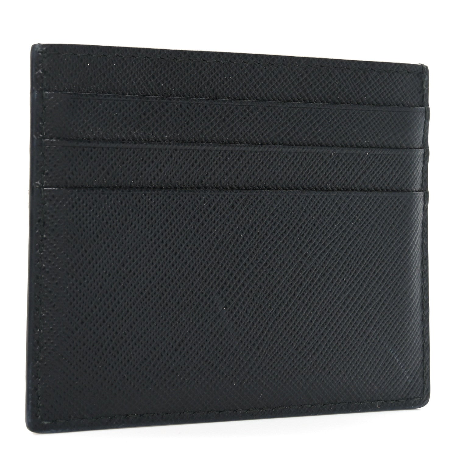 Prada Saffiano Metal Card Holder Black 3 of 6