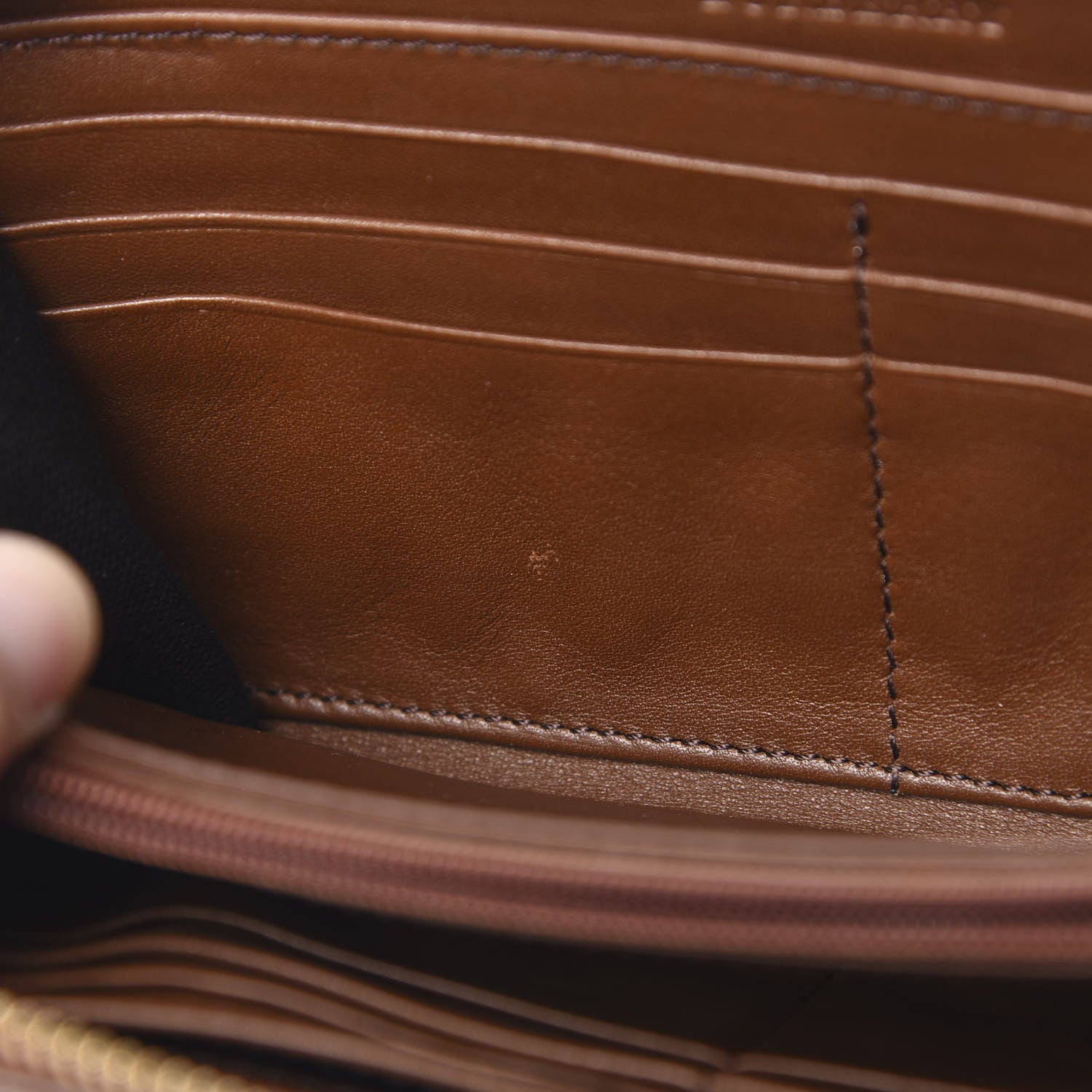 Burberry House Check Bridle Calfskin Ziggy Zip Around Wallet Dark Tan 10 of 12