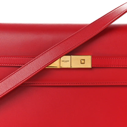 Saint Laurent Smooth Calfskin Manhattan Shoulder Bag Rouge Eros 7 of 9