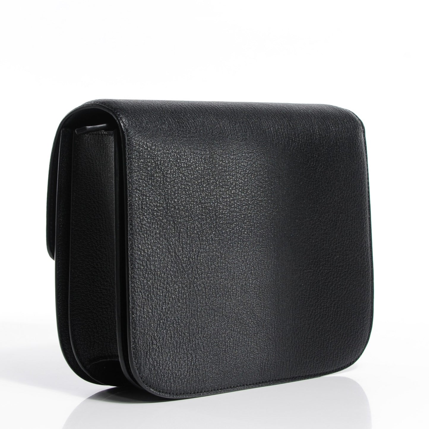 Goatskin Medium Classic Box Flap Bag Black
