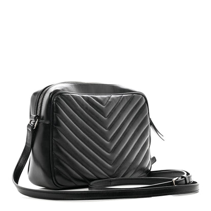 Saint Laurent Calfskin Matelasse Monogram Lou Camera Bag Black 3 of 13