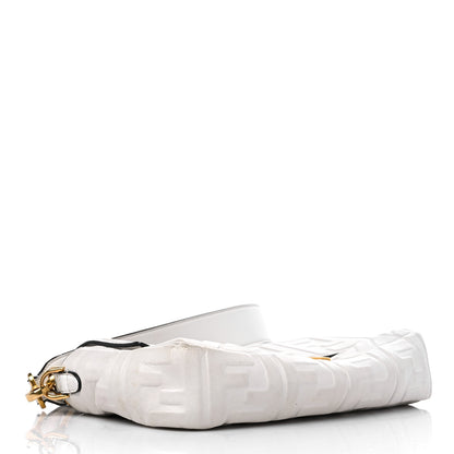 Fendi Nappa FF 1974 Embossed Baguette White 4 of 16