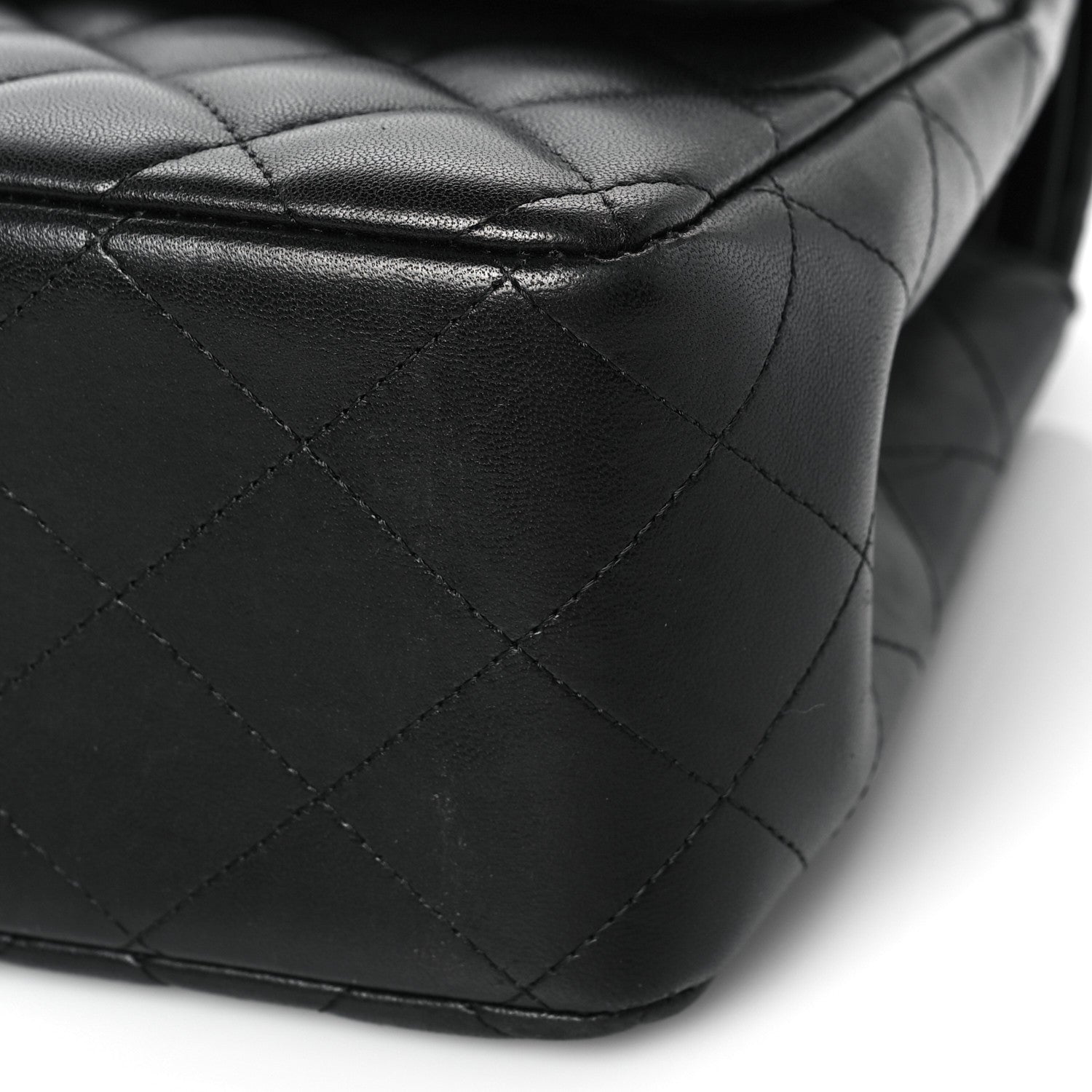 Chanel Lambskin Quilted Jumbo Double Flap Black 9 of 10