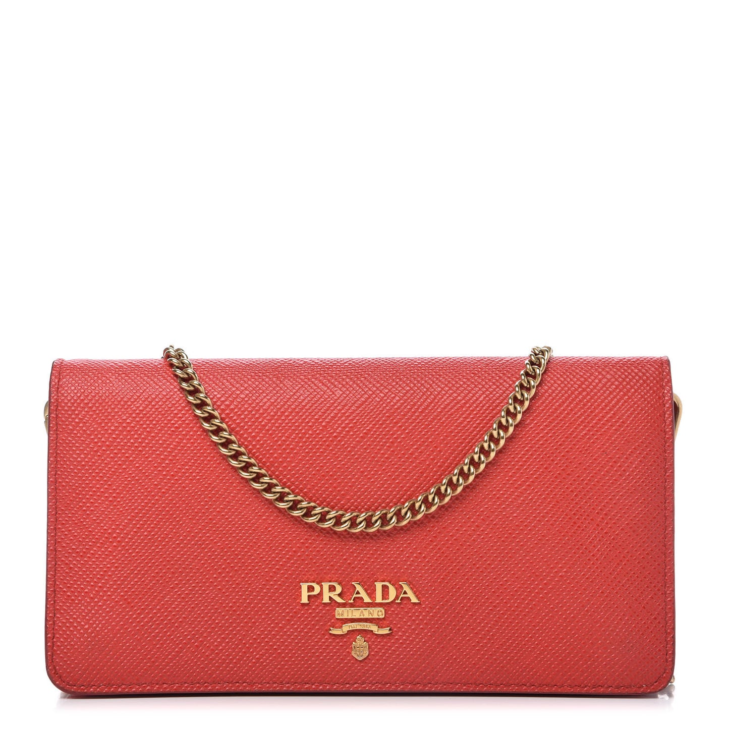 Saffiano Cuir Chain Wallet Lacca