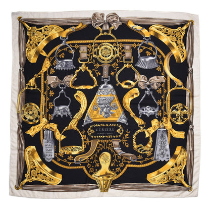 Hermes Cashmere Silk Etriers Shawl 140 1 of 11